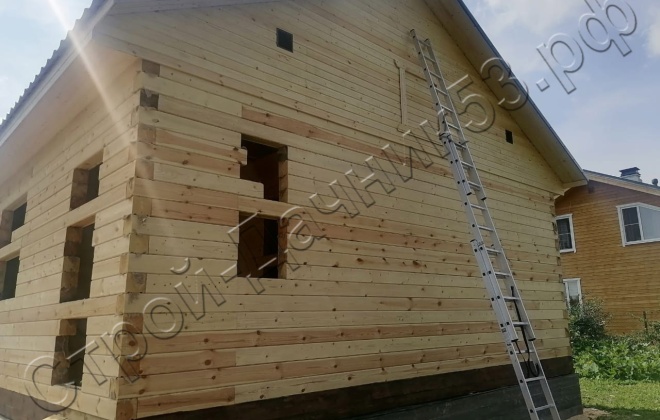 4 Брусовой дом  проект заказчика, 7х9м, 63М², Ленинградская область, Ломоносовский район, деревня Низино (1)